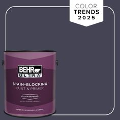 the behr ultra stain - blocking paint and primer is available in two colors