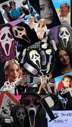 SCREAM!-P Aesthetic Scream, Shuffles Aesthetic, Movie Collage, Scary Movie Characters