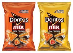 two bags of doritos mix next to each other