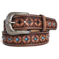 Flaunt your casual style with this beautiful embossed belt! Made from real leather, this belt comes with snaps to easily remove the buckle.  This belt is perfect for dressing up or down, and it's sure to add a touch of Western style to any outfit. Vintage vibe and western-inspired design ✨✨Belts  are listed in sizes and  their  length in inches  and refer only to the leather strap (not including the buckle) *HANDMADE  with love and care with help of  talented artisans for an authentic look. *EMB Adjustable Hand-tooled Belts, Western Brown, Handmade Leather Belt, Outfit Vintage, Beautiful Belts, Belt For Women, Leather Artisan, Cowgirl Western, Brown Leather Belt