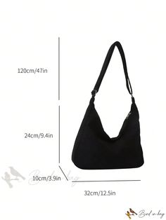 Bird in Bag - Minimalist Black Adjustable Tote Bag Versatile Black Canvas Satchel, Versatile Black Canvas Bag With Removable Pouch, Versatile Black Canvas Bag For Daily Use, Versatile Black Canvas Bag With Zipper Closure, Daily Use Solid Canvas Bag With Zipper, Black Hobo Bag With Zipper Pocket For Everyday, Canvas Bag With Zipper Pocket For Daily Use, Solid Color Crossbody Canvas Bag With Zipper, Black Rectangular Hobo Bag