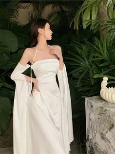 TAVIMART - Women Summer Elegant Satin Silky Off Shoulder Slim White Cocktail Dress Lady Party Maxi Dress vestidos de fiesta para bodas Formal Dresses Short Classy Elegant White, Long Satin Bridesmaid Dresses, White Elegant Dress Classy, Fancy Dresses Classy, Classy Maxi Dress, Long Sleeve Bridesmaid Dress, Elegant Bodycon Dress, Coquette Core, Elegant White Dress