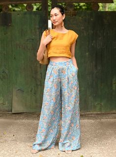 The linen crop top and pants are great for outdoor activities and events in the summer. The set of clothes is made of pure linen, with a youthful, dynamic and graceful design. We do customization and large sizes, please inbox us for any request. ✓DETAILS  - Short top - 100% linen, medium weight, free-shrinkage. All our linen is pre-washed for an amazingly soft feel. - French seam, clean and meticulous - The set includes top and pants, which can be purchased separately. ✓COLOR - You can select an Summer Wide Leg Flax Colored Pants, Bohemian Linen Wide Leg Pants For Summer, Summer Linen Wide-leg Pants, Summer Linen Harem Pants, Summer Wide Leg Linen Pants, Bohemian Linen Pants For Summer, Summer Linen Harem Pants Straight Cut, Summer Flax Wide Leg Pants, Loosely Fitted Flax Wide Leg Pants For Summer