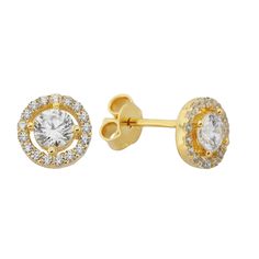 - Solitaire Halo Stud Earrings are made with high quality 14K real solid yellow gold. Also we have listed a necklace with the same model. So you can combine them. - Solitaire Round Stud Earrings for women is decorated with white zirconia stones. - This cute, charm, dainty, delicate, elegant and trendy 14K Solitaire Stud Earrings have been artfully designed for timeless fashion. - You receive solitaire earrings in a beautiful and free gift box - Free shipping (Arrive within 4 business days to the Elegant Gold Cluster Halo Earrings, Round Diamond Earrings With Halo Setting As Gift, Gold Halo Design Cubic Zirconia Earrings, Fine Jewelry Cluster Earrings With Halo For Gift, Gold Plated Brilliant Cut Earrings For Gift, Fine Jewelry Halo Cluster Earrings As Gift, Gold Diamond Earrings With Halo Setting For Gift, Gold Plated Earrings With Brilliant Cut For Gift, Round Cluster Earrings With Halo Setting