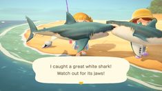 two children are playing with sharks on the beach