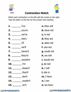 worksheet for conjunctions with words and pictures