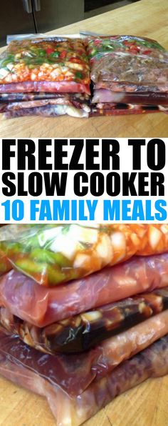 freezer to slow cooker 10 family meals