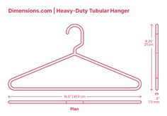 the measurements for a heavy duty hanger