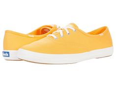 Keds Champion - Women's Lace up casual Shoes : Blazing Orange : The iconic style is back with a fun patterned twist, with a new take on the signature Keds Champion sneaker. Canvas sneaker with a traditional lace-up closure. Brand tag sewn at tongue and ankle. Brand label at heel. Textile upper, lining, and insole. Synthetic outsole. Imported. Measurements: Heel Height: 1 in Weight: 8.2 oz Circumference: 25 in Platform Height: 1 in Product measurements were taken using size 9, width B - Medium. P Champion Sneakers, Keds Champion, Sewing Tags, Brand Label, Iconic Style, Brand Tags, Canvas Sneakers, Women Lace, Cool Patterns