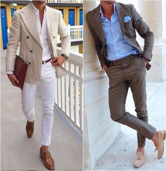 Mens White Trousers, Outfit Homme, Mens Casual Suits, Mens Wedding Attire, Men's Formal Style, Mens Style Guide, Men Formal, Mens Formal