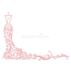 an elegant wedding dress on a mannequin royalty illustration