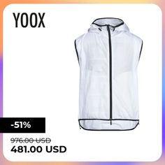 techno fabric, no appliqués, two-tone, single-breasted , hooded collar, sleeveless, zipper closure, multipockets, unlined , Color: White , Size: M Hooded Outdoor Vest For Spring, Sleeveless Zipper Vest For Streetwear, Sleeveless Sports Outerwear With Pockets, Functional Sleeveless Nylon Outerwear, Hooded Nylon Vest For Outdoor Activities, Outdoor Sleeveless Vest With Detachable Hood, Sleeveless Vest With Detachable Hood For Outdoor, Nylon Outerwear With Detachable Hood, Sporty Summer Outerwear With Pockets