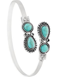 PRICES MAY VARY. Natural Turquoise Labradorite Pearl Bangle For Women - Pear Shape Gemstone Silver Overlay Cuff Bangle Jewelry: This stunning bangle features a beautiful combination of natural turquoise and labradorite gemstones, set in a silver overlay cuff. The pear shape of the gemstones adds a touch of elegance and sophistication to the piece, making it perfect for any occasion. Premium Quality Materials: The bangle is crafted with high-quality materials, including natural turquoise and labr Turquoise Bohemian Bangle, Bangle Jewelry, Pearl Bangle, Bangles Making, Turquoise Crystal, Floral Bracelet, Crystal Bangle, Boho Gifts, Vintage Turquoise