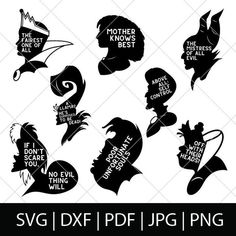 the silhouettes of people with different speech bubbles on their heads and words above them