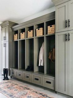 Best Mudroom Design To Enhance Your Home : There's no place like home! Since we've been in lock down and stay home more, we want to make our home more comfortable. When it comes to home decor, there is one room comes to my mind that is a mudroom. Cloakroom Storage, Mud Room Storage