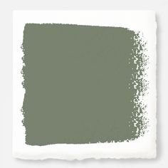 a paint swatch that has been painted in shades of green and gray with white