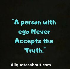 a person with an egg never accepts the truth on a black background and green lettering