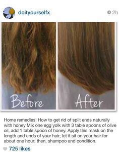 One Egg, Beauty Remedies, Split Ends, Egg Yolk, Health And Beauty Tips, Beauty Treatments, Hair Health