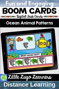 an ocean animal pattern and matching activity for kids to learn how to use the book