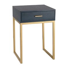 an end table with a drawer on the bottom and one drawer at the top that is open