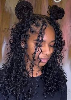 Bob Knotless Box Braids, Cutesy Hairstyles, Bob Knotless Braids, Boho Bob, Knotless Braids Hairstyles, Boho Braided Hairstyles, Curly Hair Pieces, Knotless Box Braids