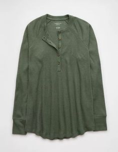 olive color in small pls:) Henley Neckline Waffle Knit Tops For Fall, Fall Henley Neckline Top With Button Closure, Henley Neckline Tops With Button Closure For Loungewear, White Jeans Men, Athletic Fit Jeans, Henley T Shirt, Henley Sweater, Jean Trends, Loose Jeans