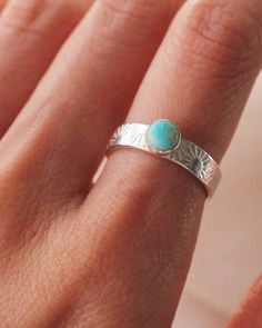 Sun Stamped Round Bezel Ring Size 4-12 Sterling Silver Width: 4mm 5mm Bezel Silver Turquoise Ring, Silver Turquoise Ring With Bezel Setting, Handmade Turquoise Round Ring, Silver Turquoise Ring With Cabochon, Nickel-free Sterling Silver Turquoise Ring, Nickel-free Round Southwestern Turquoise Ring, Silver Rings Simple, Turquoise Ring Silver, Southwest Jewelry