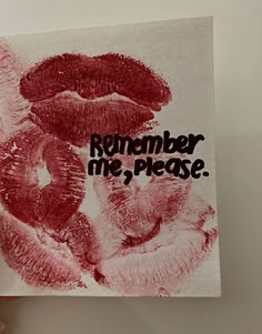 a hand holding up a piece of paper that says, remember me's please