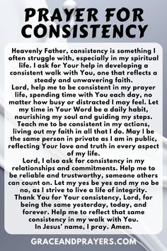 a prayer for constiensity with the words in black and white above it