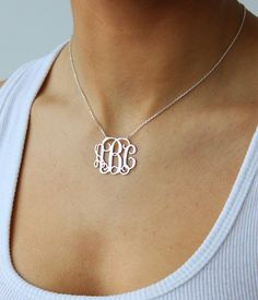 @ Lainie McKee-     Monogram necklace  925 Sterling Silver Monogram by Nurjeweldesign, $34.99 Monogram Initial Necklace, Handwriting Jewelry, Silver Monogram, Name Necklaces, Monogram Jewelry, Monogram Necklace, Outfit Trends, Name Jewelry, Bridesmaids Gifts