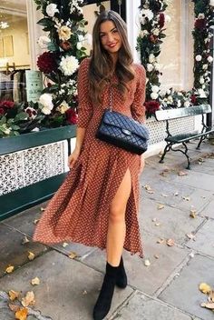 vestido-longo-inverno-como-usar-fw2020 (26) Casual Oufits, Outfit Botas, Curvy Outfits, Winter Fashion Outfits, Look Chic, Outfits Casuales, Dress With Boots, Daily Outfits