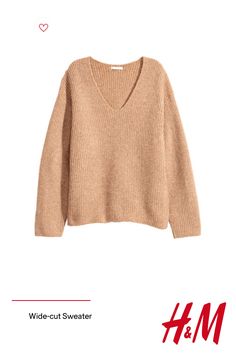 Beige Sweater, V Neck Sweater, Vneck Sweater, Neck Sweater, Rib Knit, H&m, Long Sleeves, V Neck, My Style