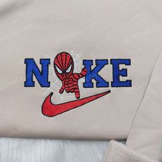 Nike Spiderman Embroidered Shirt, Custom Nike Embroidered Hoodie, Marvel Embroidered Sweatshirt Matching Spider Man Hoodie, Embroider Hoodies, Nike Spiderman, Web Slinger, Spiderman Gifts, Spiderman Shirt, Spiderman Theme