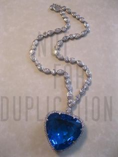 Titanic "Heart of the Ocean" Necklace...*Hand Fabrication of Fine Jewelry* | RPF Costume and Prop Maker Community The Heart Of The Ocean Necklace, Heart Of Ocean Necklace, Titanic Heart Of The Ocean Necklace, Titanic Necklace, The Heart Of The Ocean, Blue Heart Necklace, Blue Diamond Necklace