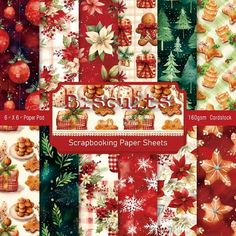 christmas baubies scrapbooking paper sheets