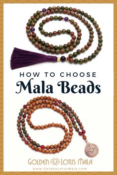 Color Intention, Mala Necklace Diy, Mala Beads Diy, Mala Making, Golden Lotus, Mala Beads Bracelet, Real Diamond Necklace, Mala Jewelry, Beads Making