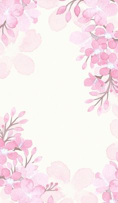 pink flowers on white background with space for your text or image to be added in the bottom right corner