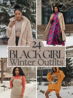 Cloudy Day Outfit Black Women, Fall/winter Outfits Blackgirl, Winter Cabin Outfits Women, Winter Vacation Outfits Black Women, Chicago Winter Outfits Black Women, Warm Birthday Outfit, Winter Black Girls Outfit Ideas, Cold Weather Club Outfits, Around The World Outfits