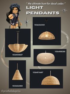 the different types of pendant lights are shown