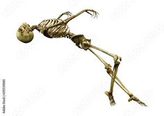 a skeleton is flying through the air with it's arms and legs spread out