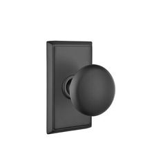 an image of a black door knob on a white background