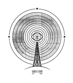 an image of a radio tower with the words lead and light on it