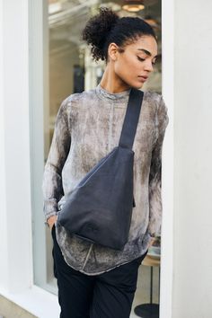 New! Beautiful women sling bag  bag in a Large size, Made from soft premium Italian leather in Ash Black color. perfect as your daily small bag for hands-free carrying, This accessory makes hearts skip a beat. a fashion forward bag that's trendy, unisex and functional ◄ DIMENSIONS ► Height: 36 cm / 12" Width: 27 cm / 8.8" Features��► * Adjustable cross body strap * Fully lined * 3 inside different departments with a zippered closure  * YKK Metal zip. VISIT THE REST OF THE SHOP ► www.etsy.com/shop/ Leather Sling Bags Women, Sling Bag Leather, Sling Bag Women, Women Sling Bag, Italian Leather Handbags, Soft Leather Bag, Leather Sling Bag, Women Leather, Bag Bag