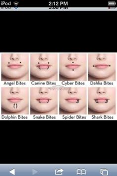 the different types of lips and noses are shown in this photo, with each individual's name on it