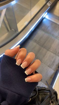 Soft Dreamy Aesthetic, Milky Pink Nails, Natural Acrylic Nails, Kutek Disney, Milky Pink, Dreamy Aesthetic, Milky Nails, French Tip Acrylic Nails