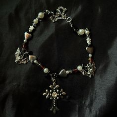 #Jewelry #Choker #Alternative #Grudge #Alternativejewelry #Goth #Emo #Cross 80s Goth Jewelry, Goth Aesthetic Accessories, Trad Goth Jewelry, Grungy Jewelry, Goth Jewelry Diy, Goth Bracelets, Grunge Jewellery, Alt Jewelry, Hippy Jewelry