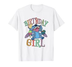 PRICES MAY VARY. Officially Licensed Disney Lilo & Stitch Apparel for Women - Men - Boys - Girls - Toddler; Lilo & Stitch T-Shirts; Disney+ T-Shirts; Disney Plus; Disneyland; Disney World; Mickey Mouse; Holiday T-Shirt; Seasonal; Stitch; Birthday T-Shirt; Birthday Gift; 24DNLS00054A-001 Lightweight, Classic fit, Double-needle sleeve and bottom hem Disney T Shirts, Stitch Birthday, Birthday Snacks, Lilo Stitch, Disney Lilo, Disney Tshirts, Disney Plus, Girls Toddler, Kids Luggage