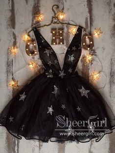 Mini Homecoming Dress Cute Star Black Cocktail Dresses ARD2765-SheerGirl Hoco Outfits, Homecoming 2024, Black Sequin Shorts, Prom Dress Black, Mini Dress Hot, Cheap Party, Black Homecoming Dress, Mini Homecoming Dresses, Short Homecoming Dress