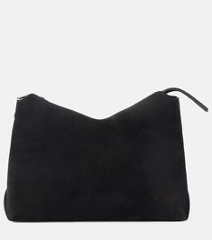 Lina suede crossbody bag in black - Khaite | Mytheresa Black Cross Body Bag, White Bag, Blue Bags, Hobo Bag, Leather Crossbody Bag, Leather Sandals, Leather Crossbody, Leather Shoulder Bag, Designing Women