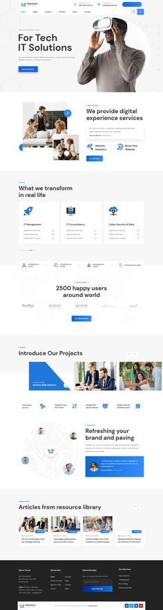 Waretech - IT Solutions & Technology WordPress Theme - Reacthemes Agency Website Inspiration, It Company Website, Motion Design Trends, Creative Agency Website, Startup Website, Unique Website Design, Ui Design Website